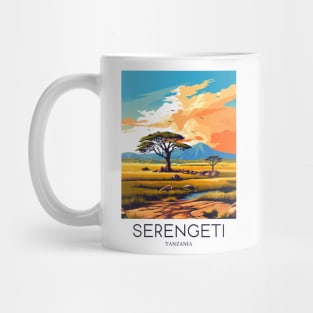 A Pop Art Travel Print of the Serengeti National Park - Tanzania Mug